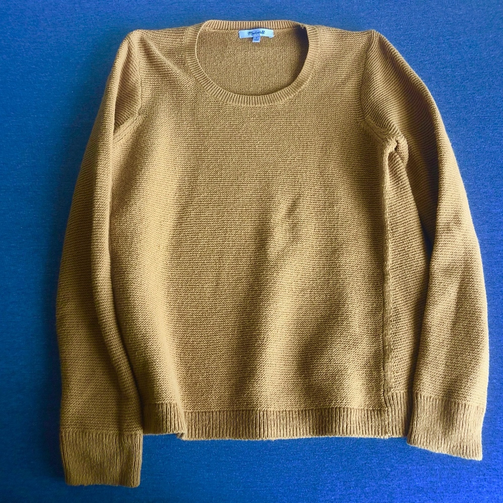 Madewell women's sweater, mustard yellow, size M